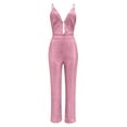 thumbnail image 3 of New Women's Suspender Jumpsuit with Sequined Trousers - High Waist, Wide Leg, Casual Party Outfit, 3 of 4