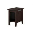 thumbnail image 3 of AFI Nantucket Table d'Appoint en Bois Massif avec Chargeur USB Ensemble de 2 Espresso, 3 of 6