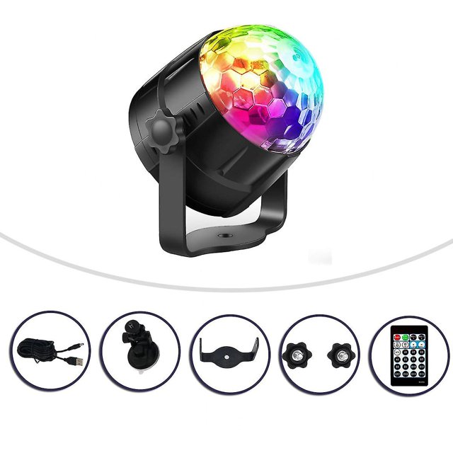 Luces de fiesta controladas por voz con iluminación de control remoto Luces estroboscópicas de bola de discoteca Luces de escenario de 8 modos
