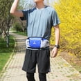 thumbnail image 5 of dajkiuy Hydration Running Belt with Bottles Bag - Water Belts for Woman and Men - Belt for Any Phone Size - Fuel Marathon Waist Pouch for Runners - Jogging Cycling Biking - Blue, 5 of 9