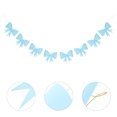 thumbnail image 4 of WEUVEB Birthday Party Style Bow-Shaped Banner Sky-Blue Paper 1Set 5.89x5.50x0.79in, 4 of 9
