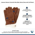 thumbnail image 5 of Women's isotoner SmartDri Microsuede Stitched Touchscreen Gloves Color: Cognac Size: S-M, 5 of 5