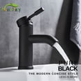 thumbnail image 2 of Grifo de baño negro Hownifety, grifo mezclador de agua fría y caliente, grifos de lavabo de pintura de acero inoxidable, grifo de un solo orificio Tan Jianjun unisex, 2 of 2
