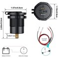 thumbnail image 5 of Cargador de automóvil USB PD y QC3.0 de doble toma de carga con interruptor de voltímetro 12 V / 24 V para motocicletas, UTV, RV, 5 of 5