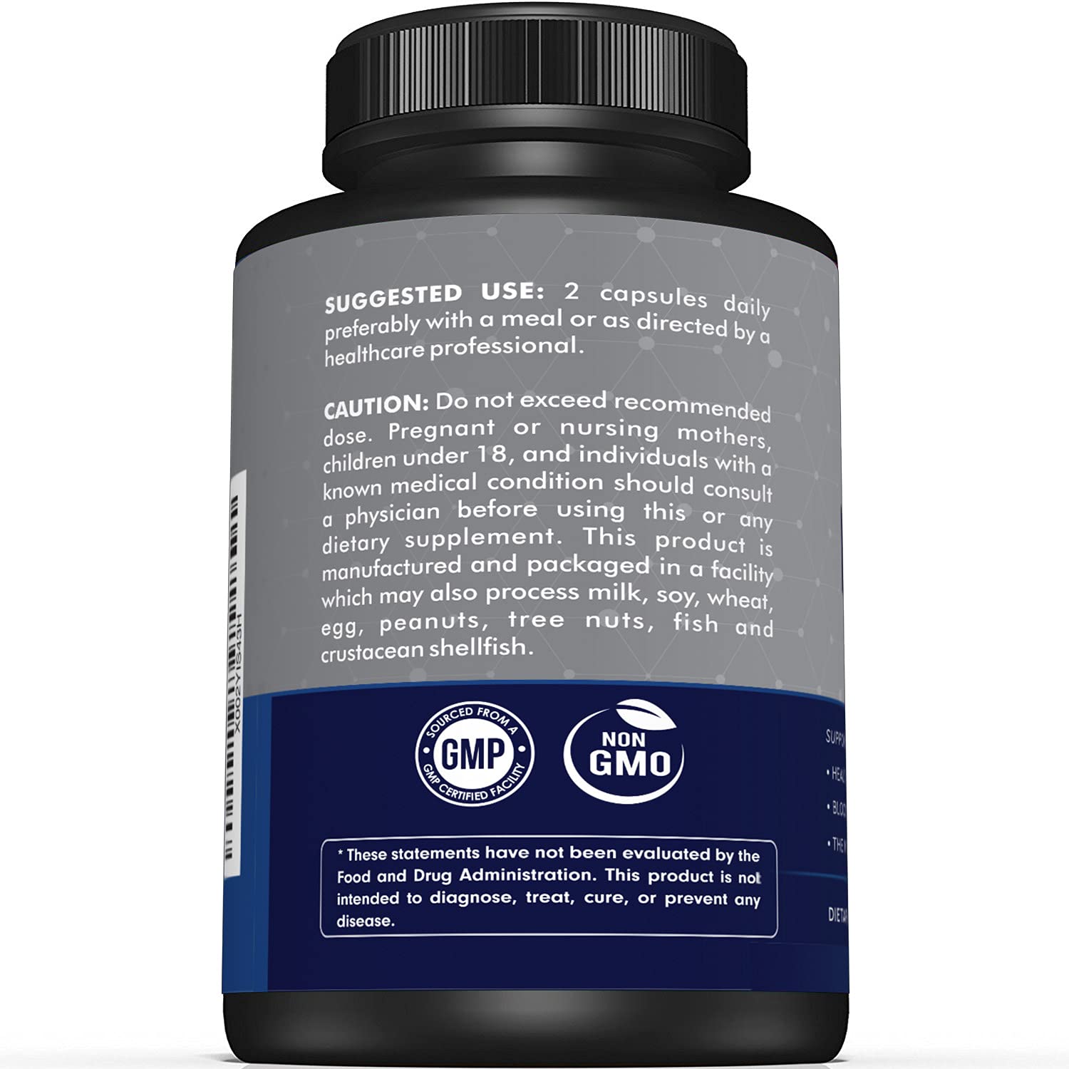 Premium Nerve Support Supplement - with Alpha Lipoic Acid (ALA) 600 mg, Acetyl-L-Carnitine (ALC) & Benfotiamine - Nerve Support Formula for Healthy Circulation, Feet, Hands & Toes - 60 Capsules - image 3 of 3