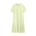 thumbnail image 4 of Xuniizn Robes de Maternité pour Femmes à Manches Courtes Robe d'Été Décontractée Ample à Col Rond Robe de Baby Shower, M-2TG, 4 of 5