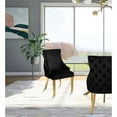 thumbnail image 6 of Meridian Furniture Tuft Black Velvet Dining Chair in Gold Finish (Set of 2), 6 of 6
