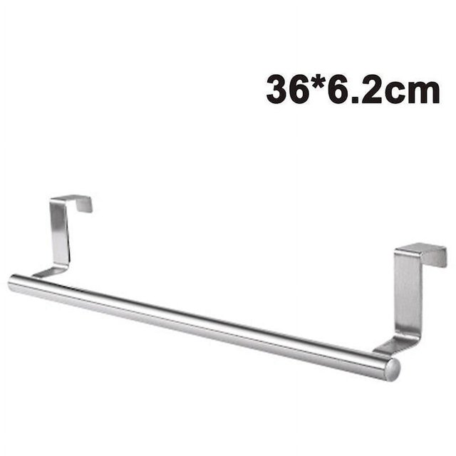 Toallero moderno con ganchos para baño y cocina, toallero de acero inoxidable cepillado en gabinete 36,5*6cm
