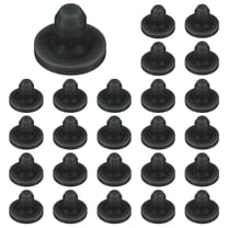 Uxcell 25-Packs Silicone Plugs, Snap in Locking Hole Plugs for 2.5-3mm Hole, Round Hole Rubber Plug Waterproof Sealing Plugs [Black]