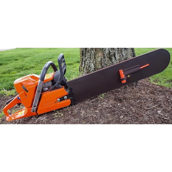 Leather Chainsaw BAR Cover Scabbard with Wrench Holder 20-25"
