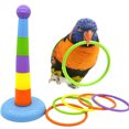 thumbnail image 3 of Juguetes Para Pájaros, Anillos De Entrenamiento Coloridos, Férula, Lanzamiento De Inteligencia, Capas Circulares De Juego Interactivas Ajustables Para Niños Advancent PT000936-00, 3 of 5