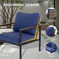 thumbnail image 5 of EAGLE PEAK Sunset Dune Patio Chairs Set of 2, Outdoor Dining Chairs, Steel Framed Wicker Chairs with Cushions,Beige, 5 of 10