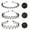 Black - Metal Wavy Zigzag - 3pcs, variant on NCQ Metal Headbands for Men & Women – Generous Fit for Larger Heads & Thick Hair – Black Wavy Non-Slip Hair Bands for Sports, Gym, Yoga and Daily Wear (3 Pack)
