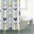thumbnail image 5 of Extra Long Boho Shower Curtain 72x84 Inches - Vintage Floral & Tropical Leaves Pattern, Waterproof Bohemian Bathroom Decor with 12 Hooks, Tribal Rustic Style, 5 of 5