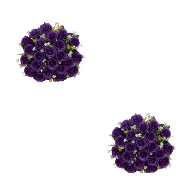 Wosthever Flor artificial Estilo vintage Flores de seda realistas Arreglo de boda Rosas de imitación Decoración Ramo Accesorios de fotografía Type1 NO1