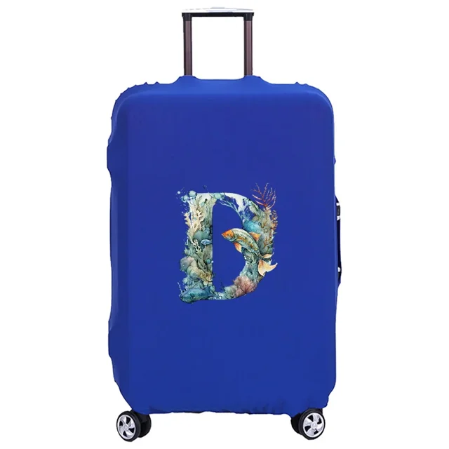 Luggage Cover Washable Case Cover Protective Case Scratch Proof Case Cover Suitable for Fish Letter Print Pattern Fits 18-32inch 8fish letter D XL