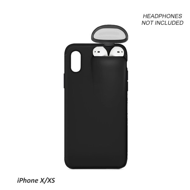 Reemplazo de la caja del soporte del auricular de la cubierta protectora de los auriculares inalámbricos del teléfono para el iPhone X / XS Advancent EL4374-15B