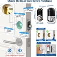 thumbnail image 3 of Veise Keyless Entry Smart Lock, Electronic Digital Deadbolt with Touchscreen Keypad, Auto Lock, Easy Installation, Satin Nickel, 3 of 8