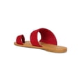 thumbnail image 3 of Women Toe Ring Asymmetrical Slip On Flat Sandal 18658, 3 of 6