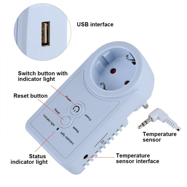 Prise Intelligente GSM Avec Sonde Température - Contrôle à Distance Et Programmation - 10A