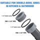 thumbnail image 5 of NiHome Kit de Sifón Flexible de 1 1/2" O 1 1/4" con Cinta de Teflón y Juntas Tóricas, Tubos de Desagüe con Conectores y Adaptador para Fregadero de Cocina y Baño (Lavabo Doble)., 5 of 6