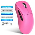thumbnail image 6 of Wireless Gaming Mouse with 57g Lightweight Design,10000DPI,3 Mode USB-C/2.4G/Dual Bluetooth 5.3,Portable Rechargeable Mouse for PC/Mac/Laptop Gamer/Pink, 6 of 7