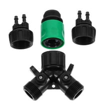 Raindrops Garden Spigot Splitter Black Four Way Hose Connector for Irrigation