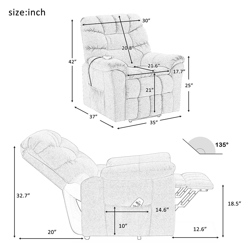 Private Jungle Electric Massage Chair, Power Lift Recliner Chair Sofa with Massage and Heat for Elderly, Gray Private Jungle Electric Massage Chair, Power Lift Recliner Chair Sofa with Massage and Heat for Elderly, Gray