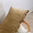 thumbnail image 6 of Home Soft Things Textured Velvet Pillow Covers (Set of 2), - Tobacco Brown - 14" x 26", 6 of 6
