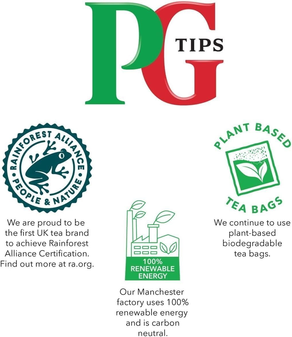 PG Tips 240 Original Pyramid Tea Bags from Great Britain