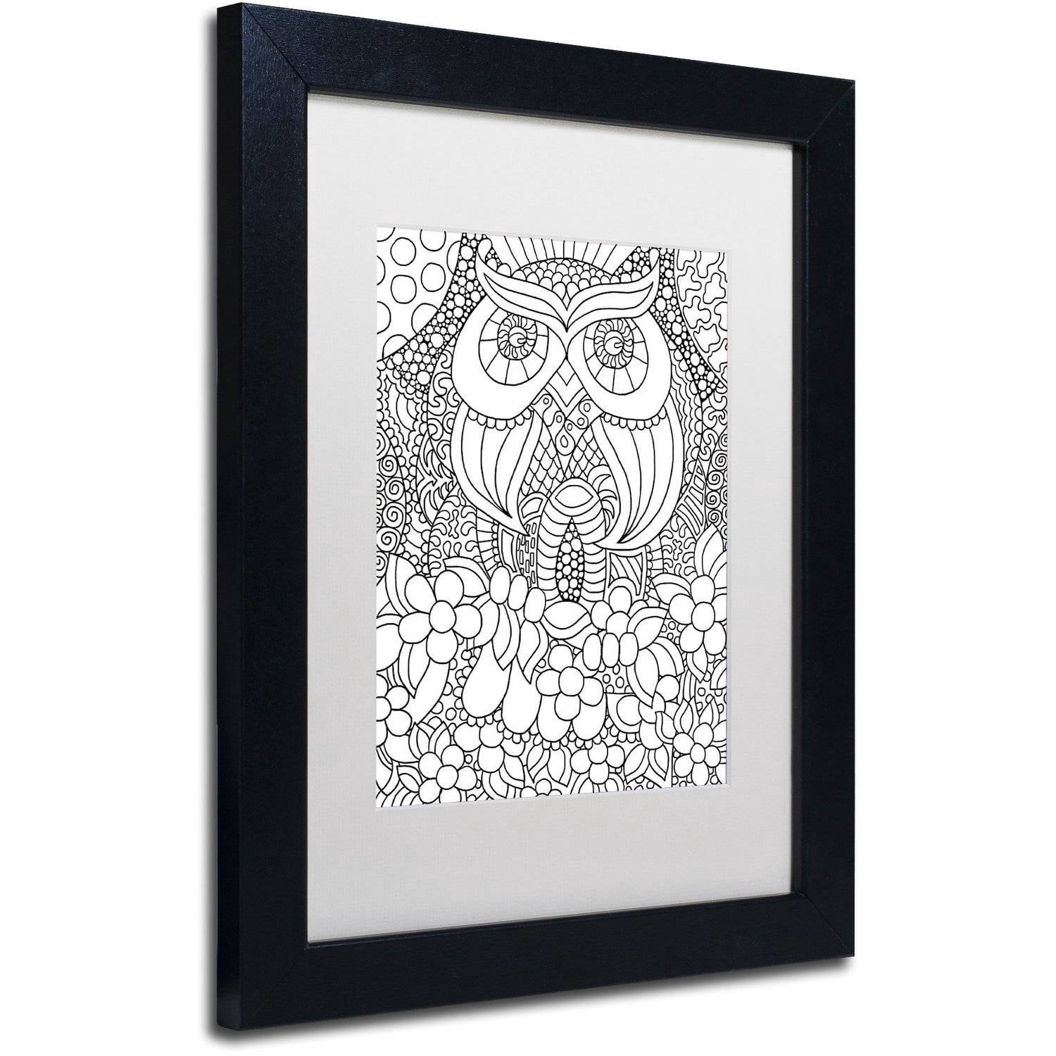Trademark Fine Art "Mixed Coloring Book 56" Canvas Art by Kathy G. Ahrens, White Matte, Black Frame