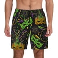 thumbnail image 3 of Uemuo Carnival Mardi Gras3 Pattern Mens Swim Trunks Quick Dry Board Shorts with Mesh Lining, Stretch Beach Shorts Quick Dry No-Chafing Board Shorts-, 3 of 9