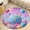 Flannel-4, variant on Colorful Hot Air Balloons Bright Blue Sky Clouds Round Area Rugs for Bedroom Living Room, 4FT Soft Comfy Indoor Circle Carpets, Floor Mat