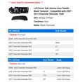 thumbnail image 2 of Left Driver Side Interior Door Handle - Black Textured - Compatible with 2007 - 2013 GMC Sierra 1500 Crew Cab Pickup 2008 2009 2010 2011 2012, 2 of 2