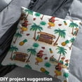 thumbnail image 5 of jejeloiu Tiki Bar Fabric by the Yard 1 Yard, Summer Beach Party Home Decor Fabric by the Yard, Tropical Palm Tree Pineapple Room Decor Fabric by the Yard, 5 of 6