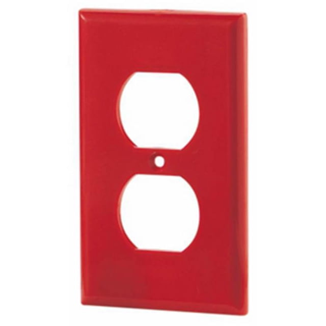Cooper Câblage 5132RD-BOX Plaque Murale Réceptacle Duplex 1-Gang & 44; Pack Rouge de 15