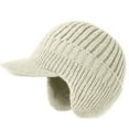 thumbnail image 2 of Opvise Women Men Fashion Winter Hat Solid Color Ear Protection Keep Warm Thicken Elastic Cold-proof Soft Unisex Thick Anti-slip Hat for Adult Beige, 2 of 8