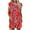 Red, variant on Censtreet Pajamas Set for Women 2 Piece Short Sleeve Sleepwear Soft V Neck Tops and Shorts Pjs Lounge Set with Pocket S-XXL
