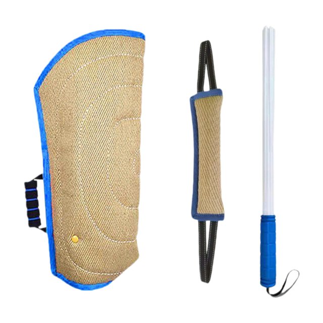 koolsoo 3 Pack Dog Bite Arm Sleeves - Pet Training Stick - Training Set for Small Medium Blue