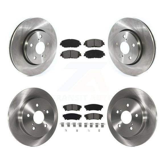 Transit Auto Front Rear Disc Brake Rotors and Semi-Metallic Pads Kit for Car 2019 Toyota C-HR To 06 18 Vehicles Manufactured In Japan K8S-103746