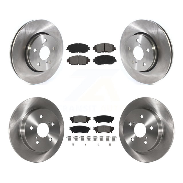 Transit Auto Front Rear Disc Brake Rotors and Semi-Metallic Pads Kit for Car 2019 Toyota C-HR To 06 18 Vehicles Manufactured In Japan K8S-103746