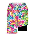 thumbnail image 4 of BaoFuBaoMei Mens Quick Dry Swim Shorts with Liner Big and Tall Printed Drawstring Shorts Beach Vacation Swim Trunks with Pockets, 4 of 6
