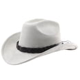 thumbnail image 1 of Western Style Outdoor Cowboy Hat Curved Brim For Travel Riding Adventure And Casual Everyday Wear, 1 of 3