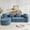 Blue, variant on 102" Curved Sectional Sofa with Chaise, 4 Seat Chenille Cloud Couch, Deep Seat L Shaped Modular Sofa, No Assembly Required