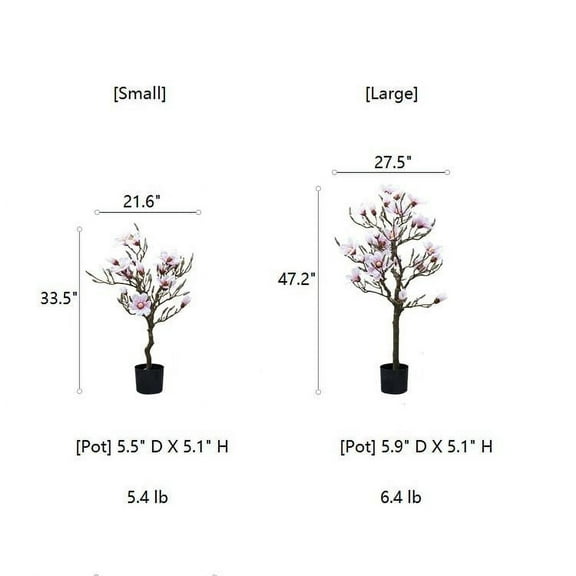 Artificial Pink Magnolia Tree