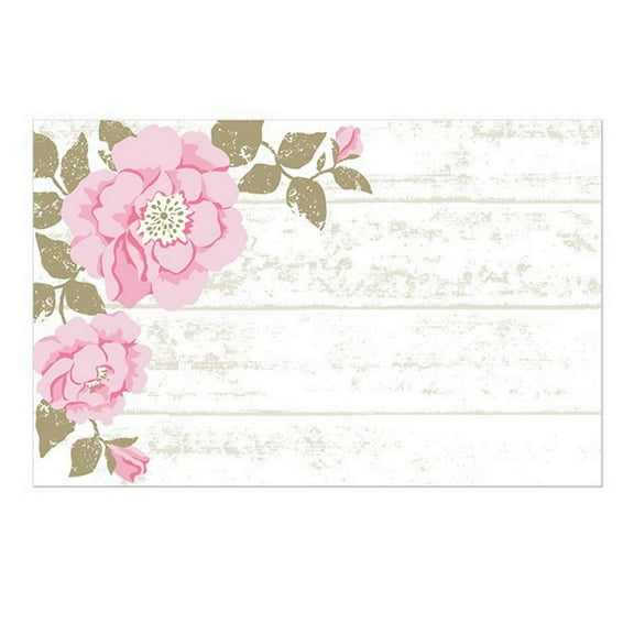 Cottage Rose Gloss Enclosure Cards/Gift Tags - 3 1/2in. x 2 1/4in. - 50 Pack (AC5993)