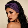 thumbnail image 3 of HAJWOH Lace Wide Headband for Women, Boho Vintage Stretchy Hair Band Wraps Beach Travel Hair Accessories, 3 of 3