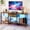 Brown, variant on HIGDBFE TV Stand for TVs up to 55 inch, LED Entertainment Center with Fabric Drawers and Power Outlet, Metal TV Console Table for Living Room and Bedroom