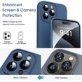 thumbnail image 2 of Liquid Silicone Case for iPhone 15 Pro Max - [Camera All-Round Protection] [Soft Microfiber Lining Anti-Scratch] 4 Layer Full Covered Shockproof Gel Rubber Phone Case Cover, 6.7", Blue, 2 of 16