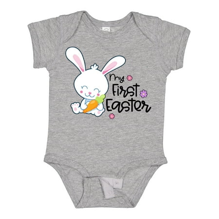 

Inktastic My 1st Easter with Cute Bunny and Carrot Gift Baby Boy or Baby Girl Bodysuit